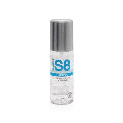 S8 Originalus vandens pagrindo lubrikantas 125 ml — švelnus, medicininis
