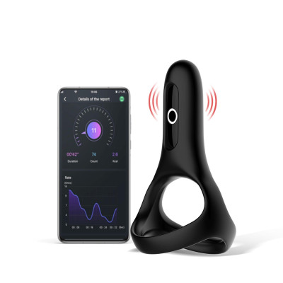 Penio žiedas Magic Motion Rise (juodas) — išmanus, elastingas