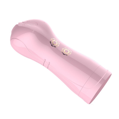 Vibracinis ir pulsuojantis masturbatorius su garsais ir USB (rožinė)