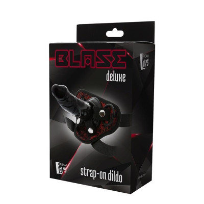 Strap-on diržas su nuimamu PVC dildo – 4x13 cm | Strap-on be vibracijos