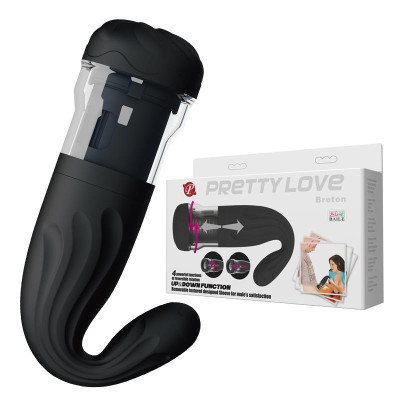 Masturbatorius su vibracija Pretty Love Breton – sukiojamas TPR žaislas