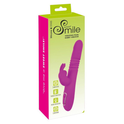 Vibratorius „Stumdomas Perlinis Triušis“ – Sweet Smile | Vibratoriai kiškučiai