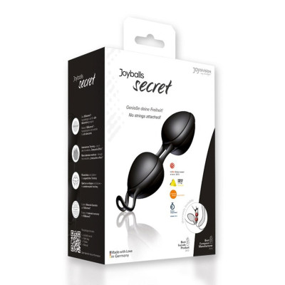 Joyballs Slaptos kamuoliukai (juodi) – Kamuoliukai be vibracijos