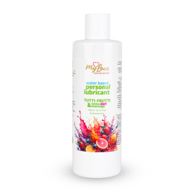 Lubrikantas ir masažo aliejus 2in1 MyLove Tutti‑Frutti 300 ml