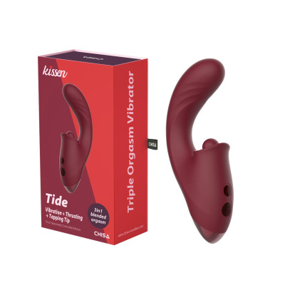 Stimuliatorius Tide – silikoninis USB vibratorius, IPX6, 10 režimų