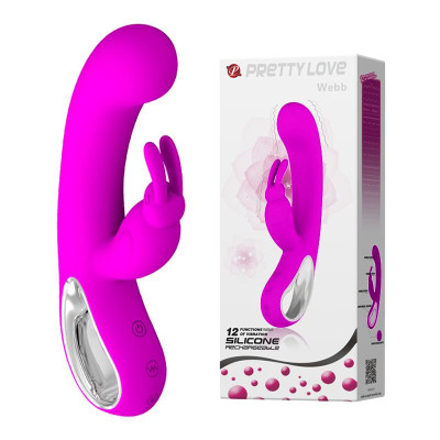 Vibratorius kiškučiukas Pretty Love Webb – įkraunamas, 12 režimų