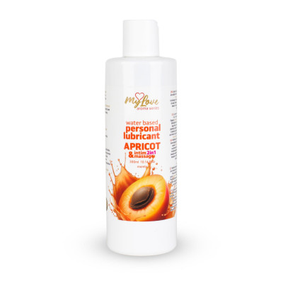 Lubrikantas ir masažo aliejus 2in1 MyLove — Abrikosas 300 ml