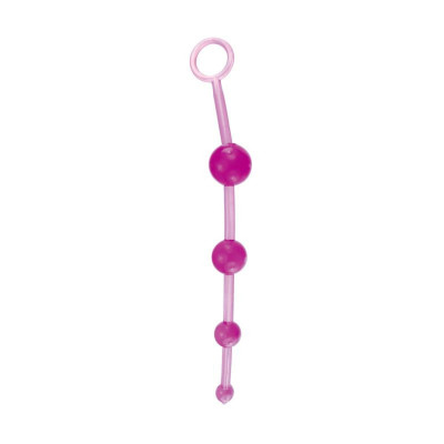 Analiniai rutuliukai (4) PVC, laipsniška grandinėlė, violetiniai