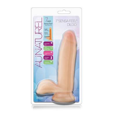 CyberSkin dildo Au Naturel Sensa Feel 7" – kūno spalvos