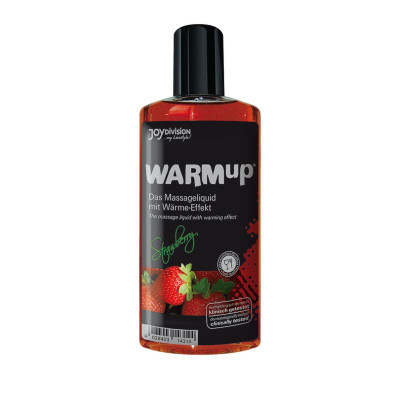 Masažo aliejus Warmup Braškė – šildantis, 150 ml
