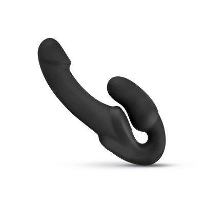 Dildo strap-on be diržo Morgan 22 cm – juodas silikono žaislas