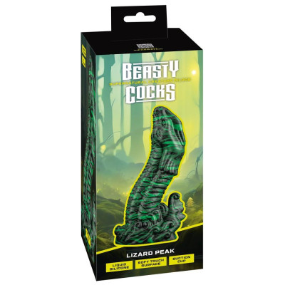 Dildo „Driežų Viršūnė“ – silikono su siurbtuku | Beasty Cocks