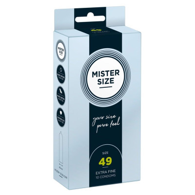 Mister Size 49 mm veganiški prezervatyvai, 10 vnt.