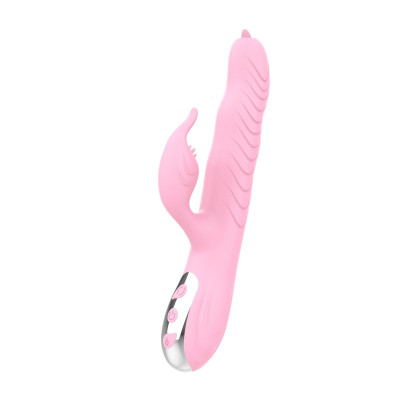 Vibratorius Arlene USB – klitorio ir veleno stimuliatorius, rožinis