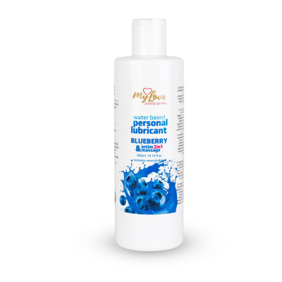 Lubrikantas ir masažo aliejus 2in1 MyLove – Mėlynė, 300 ml