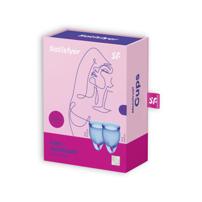 Menstruacinė taurelė Feel Confident – medicininis silikonas, tamsiai mėlyna