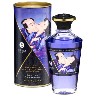 Masažo aliejus šildantis „Egzotiniai vaisiai“ 100 ml — Shunga