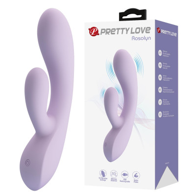 Vibratorius kiškučiukas Rosolyn – USB, 10 režimų, silikoninis
