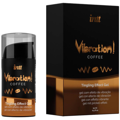 Stimuliuojantis gelis „Kava“ – vibracija, pulsacija, šiluma (Unisex)