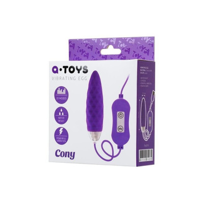 Vibruojantis kiaušinis Cony su pulteliu, silikoninis (violet.)