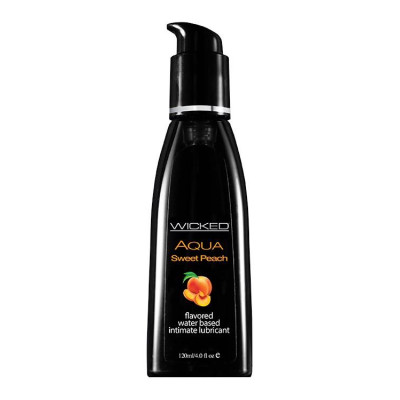 Lubrikantas su skoniu Wicked Aqua — Saldus persikas, 120 ml