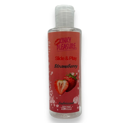 Kinky Pleasure braškių lubrikantas 100 ml – skanus intymus gelis