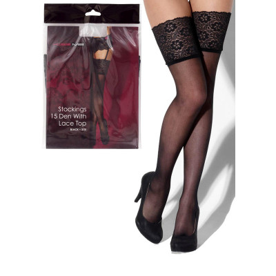 Kojinės „Kiss Me“ juodos L/XL – apatinis trikotažas