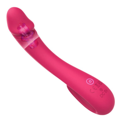 G taško vibratorius Vibey – lankstus, USB įkraunamas (rožinė)
