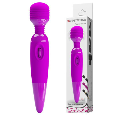 Masažuoklis Pretty Love Power Wand – galingas violetinis vibratorius