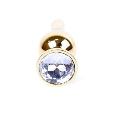 MyLove Toys - Jewellery Gold BUTT PLUG- Clear