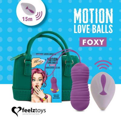FeelzToys Motion Love vibruojantys kamuoliukai – nuotolinio valdymo, 7 režimai