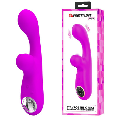 Triušio vibratorius Pretty Love Skylar – 10 režimų, 9 greičiai