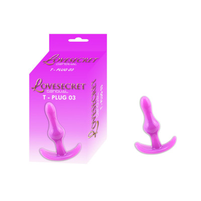 Analinis kaištis Lovesecret Sensual T-Kamštis 03 (LS11) – violetinis, 8,5 cm
