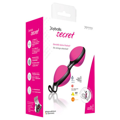 Joyballs slaptieji kamuoliukai (rožinė–juoda) — Kamuoliukai be vibracijos