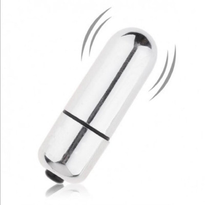 Mini vibratorius X-Basic Kulka 10 greičių – sidabrinė