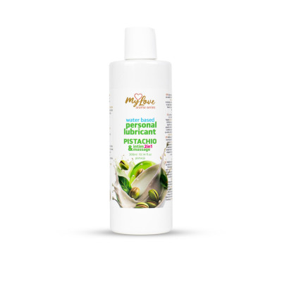 Lubrikantas ir masažo aliejus 2in1 MyLove – Pistacija, 300 ml