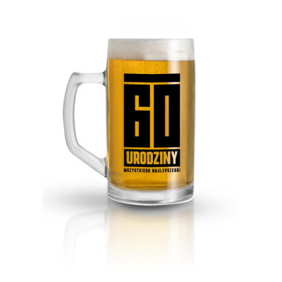Bokalas alui 500 ml „60 Gimtadienis – Visko geriausio!”