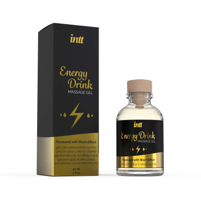 Masažo gelis „Energinis gėrimas“ 30 ml – šildantis ir saldus