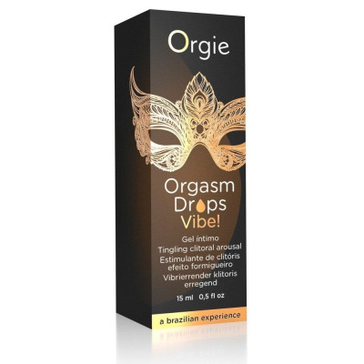 Stimuliuojantys Orgazmo lašai Vibe 15 ml – persikų aromatas