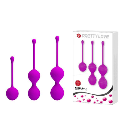 Kamuoliukai Kegel Pretty Love – violetiniai makšties treniruokliai
