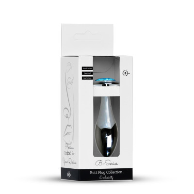 Analinis kaištis (nerūd. plienas) su mėlynu deimantu L – 10,5 cm