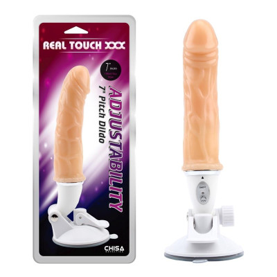 Realistinis dildo 18 cm | 10 vibracijų, reguliuojamas kampas, vandeniui atsparus