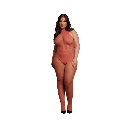 Bodystockingas nėriniuotas su tinkleliu – XL–4XL | Apatinis trikotažas