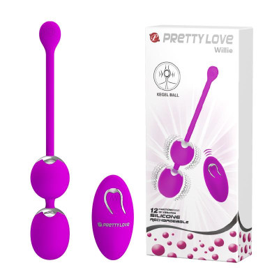 Pretty Love Willie USB – kamuoliukai su vibracija, 12 režimų