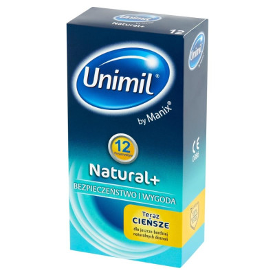Prezervatyvai Unimil Natūralios+ (ypač ploni, 53 mm)