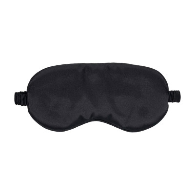 Akių kaukė (satinas) — elegantiška juoda miego ir žaidimų kaukė