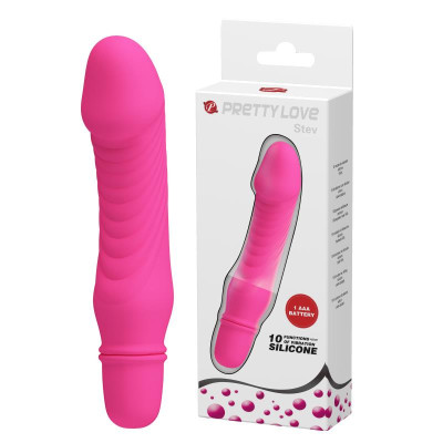 Mini vibratorius Pretty Love Stev – 10 funkcijų, silikoninis