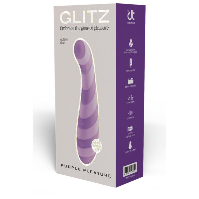 Glitz G taško vibratorius „Violetinis Malonumas“ – 15,7 cm