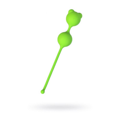 Vaginaliniai Kegelio kamuoliukai A‑Toys Meeko – Silikoniniai, žali