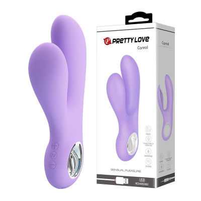 G taško vibratorius Pretty Love Canrol USB — 7 funkcijos, mėlynas